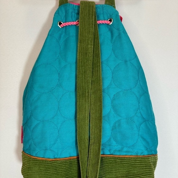 Stephen Joseph Kids Unisex Quilted Backpack Ladybug “Isabelle” Button String Tie - Picture 5 of 13